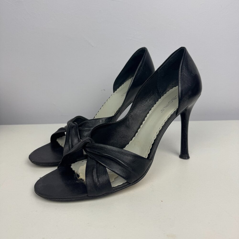BCBGirls Leather Black Heels Size 8